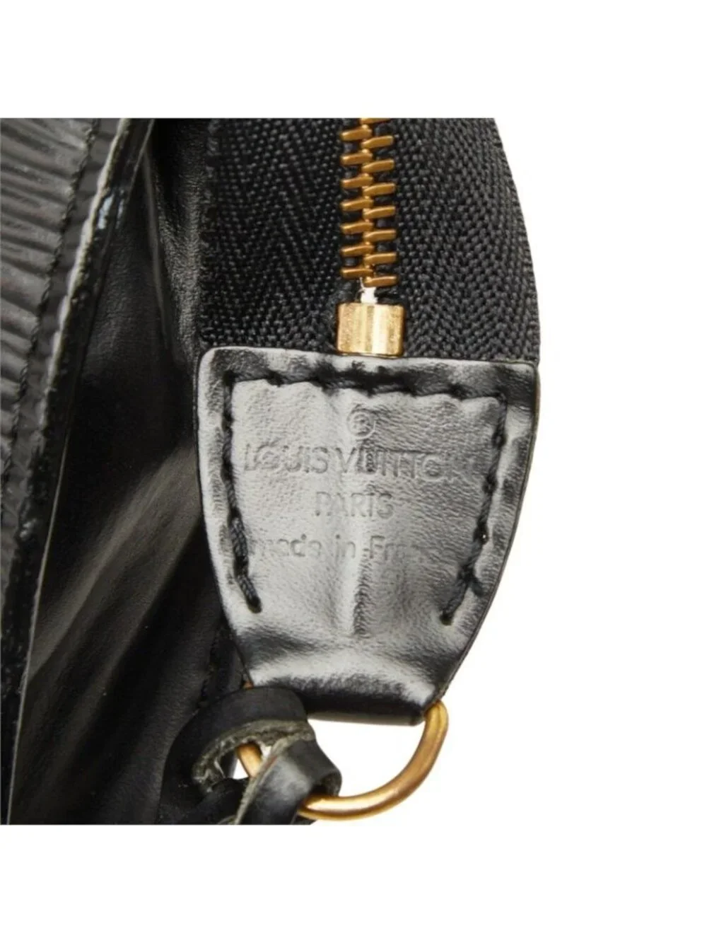 Louis Vuitton Epi Pochette Accessoires Pouch Handbag Noir Black Leather